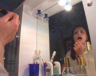 Horny housewife doing the handyman