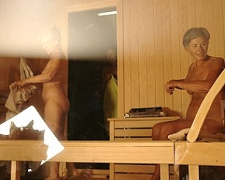Ever take a peek in an all female mature sauna